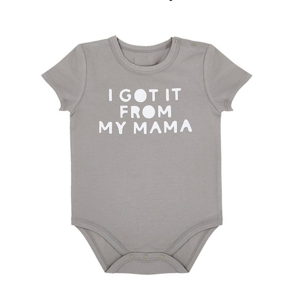 NWT Baby Newborn “I Got It From My Mama” snapshirt Onesie Bodysuit 6-12 Months